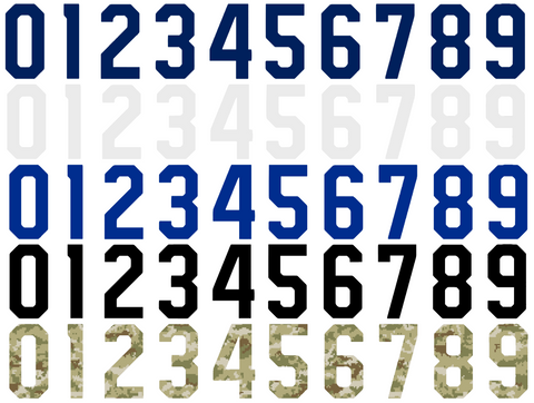 Toronto Maple Leafs Helmet Jersey Style Vinyl Number Decal Sheet Set of 50 #0-9 - Pick Color & Size