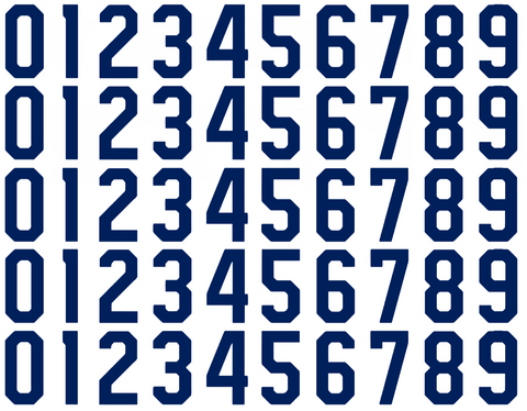 Toronto Maple Leafs Helmet Jersey Style Vinyl Number Decal Sheet Set of 50 #0-9 - Pick Color & Size
