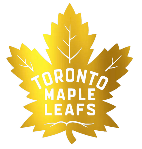 Toronto Maple Leafs GOLD CHROME MIRROR Team Logo Premium DieCut Vinyl Decal PICK SIZE
