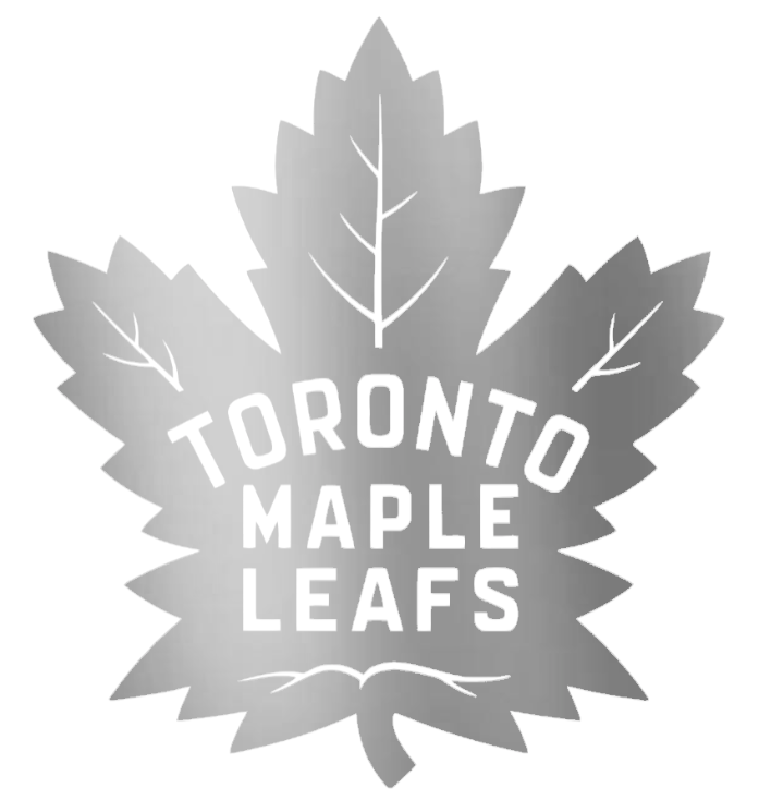 Toronto Maple Leafs SILVER CHROME MIRROR Team Logo Premium DieCut Vinyl Decal PICK SIZE