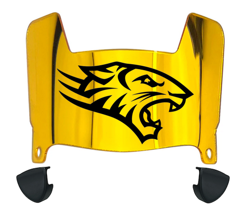 Towson Tigers Mini Football Helmet Visor Shield w/ Clips - PICK VISOR & LOGO COLOR