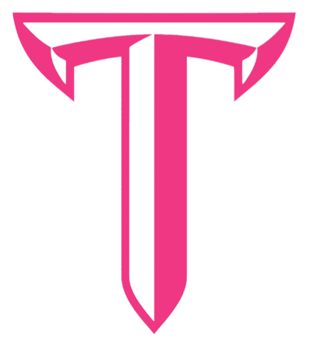 Troy Trojans HOT PINK Team Logo Premium DieCut Vinyl Decal PICK SIZE