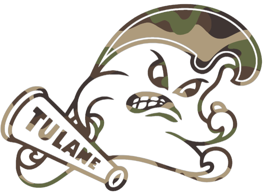 Tulane Green Wave Woodland Camo Camouflage Team Logo Premium DieCut Vinyl Decal PICK SIZE