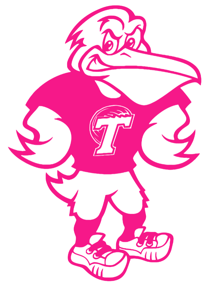 Tulane Green Wave Hot Pink Mascot Logo Premium DieCut Vinyl Decal PICK SIZE