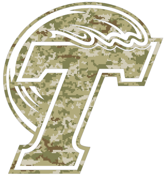 Tulane Green Wave Retro Throwback Logo Salute to Service Camouflage Camo Vinyl Decal PICK SIZE