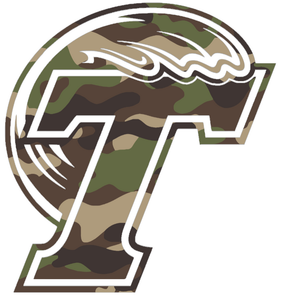 Tulane Green Wave Woodland Camo Camouflage Retro Throwback Logo Premium DieCut Vinyl Decal PICK SIZE