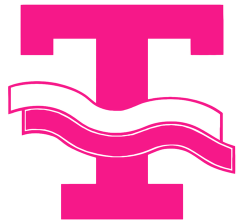 Tulane Green Wave Hot Pink Retro Throwback Logo Premium DieCut Vinyl Decal PICK SIZE