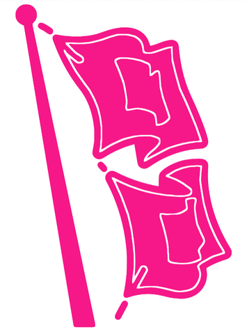 Tulsa Golden Hurricane Hot Pink Alternate Logo Premium DieCut Vinyl Decal PICK SIZE