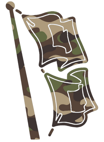 Tulsa Golden Hurricane Woodland Camo Camouflage Alternate Logo Premium DieCut Vinyl Decal PICK SIZE