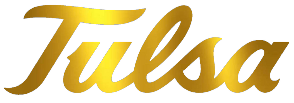 Tulsa Golden Hurricane GOLD CHROME MIRROR Team Logo Premium DieCut Vinyl Decal PICK SIZE