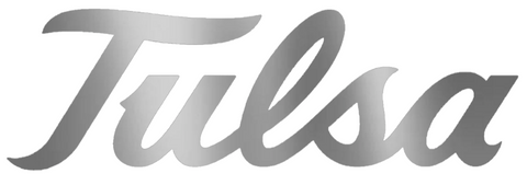 Tulsa Golden Hurricane SILVER CHROME MIRROR Team Logo Premium DieCut Vinyl Decal PICK SIZE