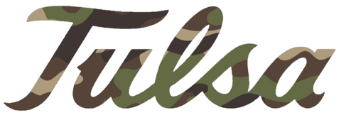 Tulsa Golden Hurricane Woodland Camo Camouflage Team Logo Premium DieCut Vinyl Decal PICK SIZE