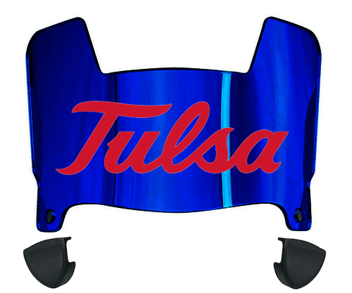 Tulsa Golden Hurricane Mini Football Helmet Visor Shield w/ Clips - PICK VISOR & LOGO COLOR