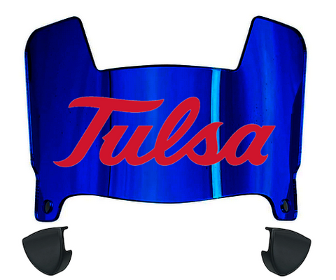 Tulsa Golden Hurricane Mini Football Helmet Visor Shield w/ Clips - PICK VISOR & LOGO COLOR