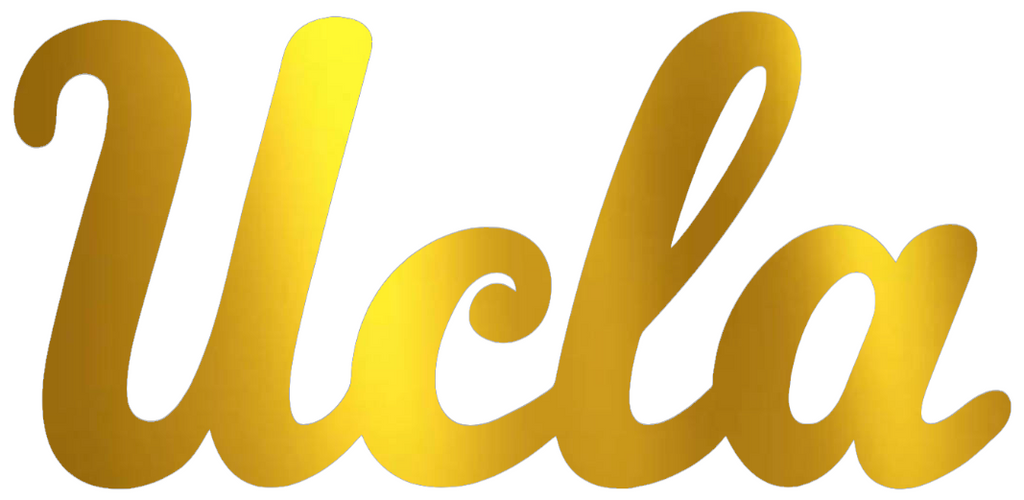 UCLA Bruins GOLD CHROME MIRROR Team Logo Premium DieCut Vinyl Decal PICK SIZE