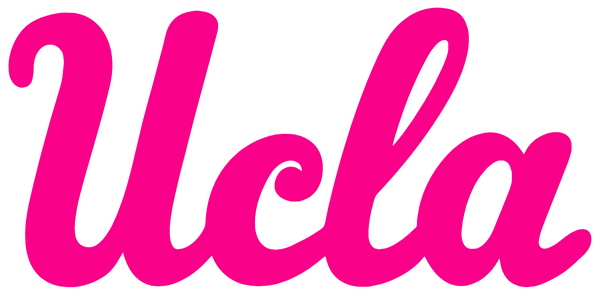 UCLA Bruins Hot Pink Team Logo Premium DieCut Vinyl Decal PICK SIZE