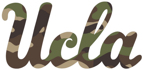 UCLA Bruins Woodland Camo Camouflage Team Logo Premium DieCut Vinyl Decal PICK SIZE