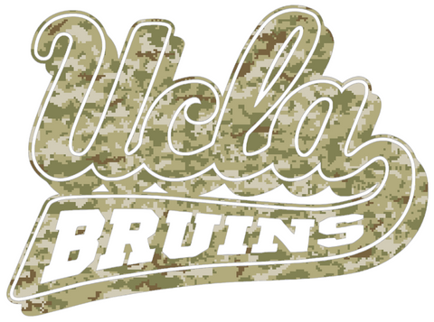 UCLA Bruins Retro Throwback Logo Salute to Service Camouflage Camo Vinyl Decal PICK SIZE