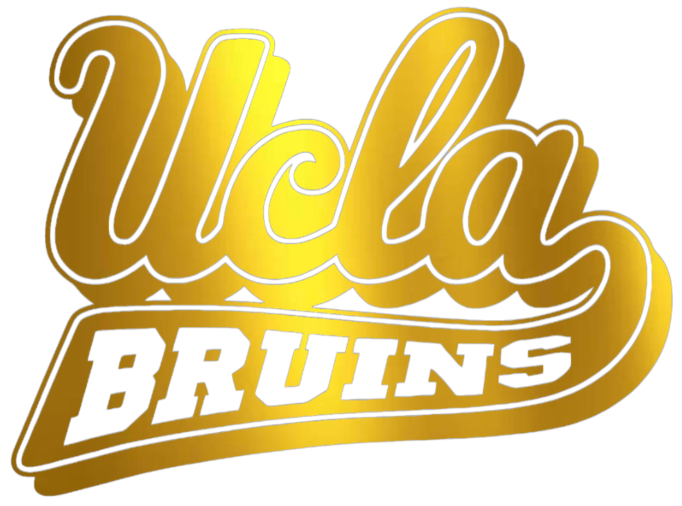 UCLA Bruins GOLD CHROME MIRROR Retro Throwback Logo Premium DieCut Vinyl Decal PICK SIZE