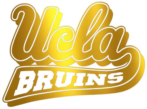 UCLA Bruins GOLD CHROME MIRROR Retro Throwback Logo Premium DieCut Vinyl Decal PICK SIZE