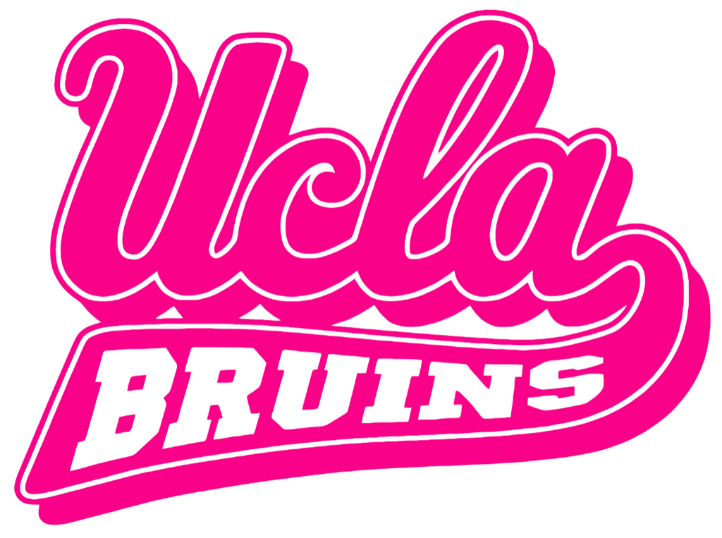 UCLA Bruins Hot Pink Retro Throwback Logo Premium DieCut Vinyl Decal PICK SIZE