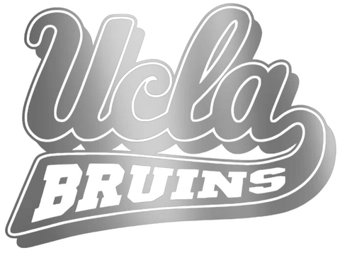 UCLA Bruins SILVER CHROME MIRROR Retro Throwback Logo Premium DieCut Vinyl Decal PICK SIZE