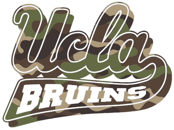 UCLA Bruins Woodland Camo Camouflage Retro Throwback Logo Premium DieCut Vinyl Decal PICK SIZE
