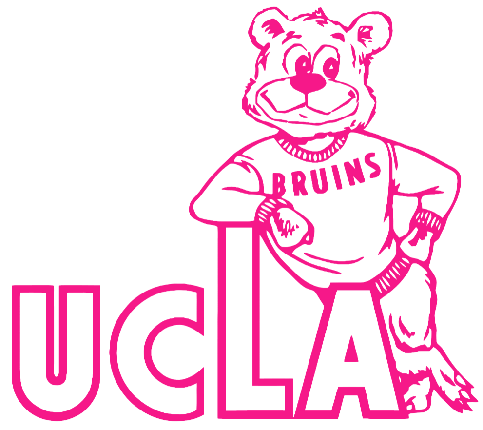UCLA Bruins Hot Pink Retro Throwback Logo Premium DieCut Vinyl Decal PICK SIZE