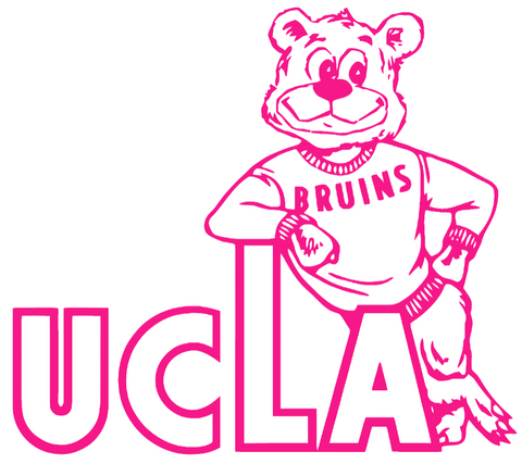 UCLA Bruins Hot Pink Retro Throwback Logo Premium DieCut Vinyl Decal PICK SIZE