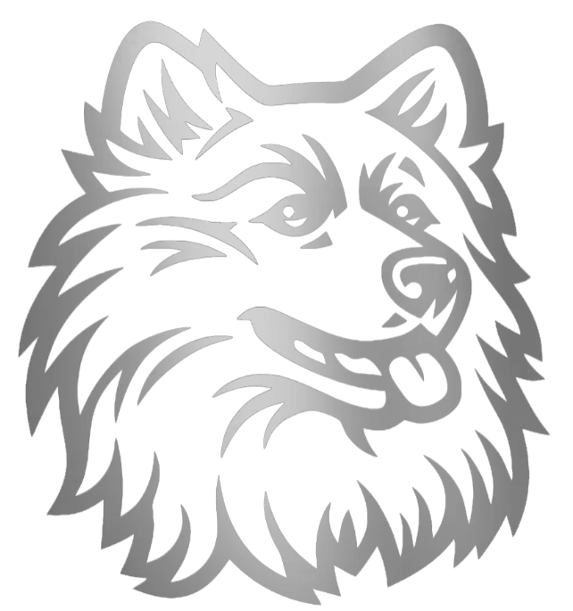 UConn Huskies SILVER CHROME MIRROR Retro Throwback Logo Premium DieCut Vinyl Decal PICK SIZE
