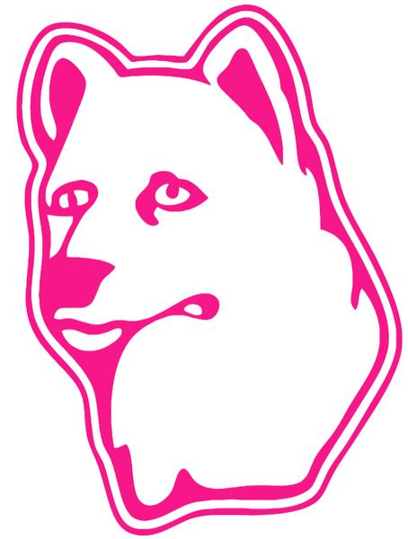 UConn Huskies Hot Pink Retro Throwback Logo Premium DieCut Vinyl Decal PICK SIZE