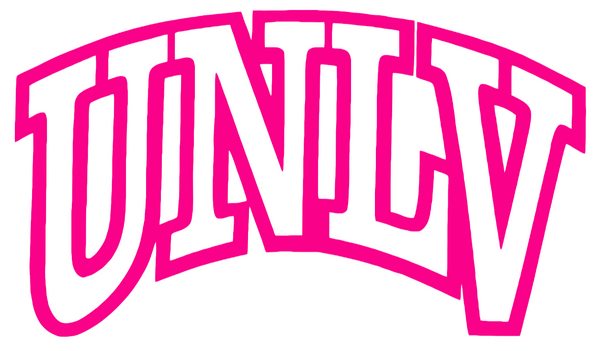 UNLV Rebels Hot Pink Team Logo Premium DieCut Vinyl Decal PICK SIZE