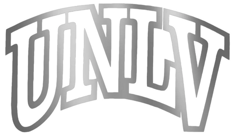 UNLV Rebels SILVER CHROME MIRROR Team Logo Premium DieCut Vinyl Decal PICK SIZE