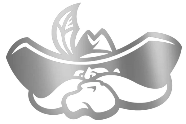 UNLV Rebels SILVER CHROME MIRROR Retro Throwback Logo Premium DieCut Vinyl Decal PICK SIZE