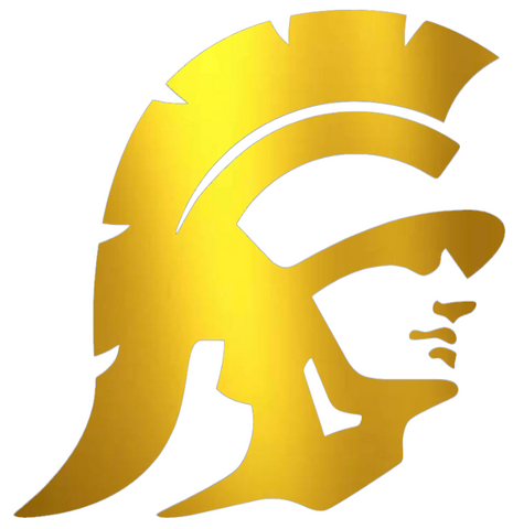 USC Southern California Trojans GOLD CHROME MIRROR Alternate Logo Premium DieCut Vinyl Decal PICK SIZE