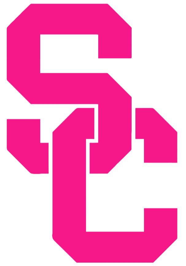 USC Southern California Trojans Hot Pink Team Logo Premium DieCut Vinyl Decal PICK SIZE