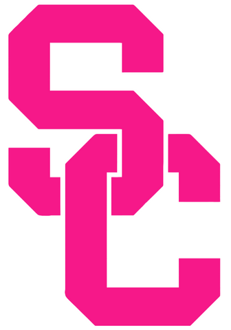 USC Southern California Trojans Hot Pink Team Logo Premium DieCut Vinyl Decal PICK SIZE