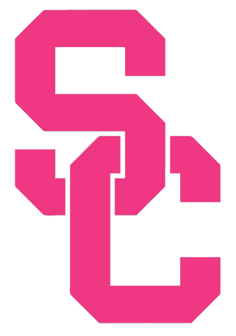 USC Southern California Trojans HOT PINK Team Logo Premium DieCut Vinyl Decal PICK SIZE