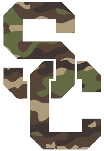 USC Southern California Trojans Woodland Camo Camouflage Team Logo Premium DieCut Vinyl Decal PICK SIZE