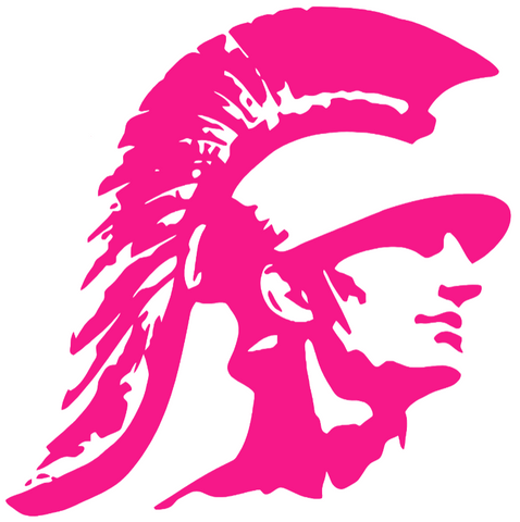 USC Southern California Trojans Hot Pink Retro Throwback Logo Premium DieCut Vinyl Decal PICK SIZE