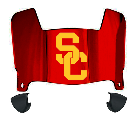 USC Trojans Mini Football Helmet Visor Shield w/ Clips - PICK VISOR & LOGO COLOR
