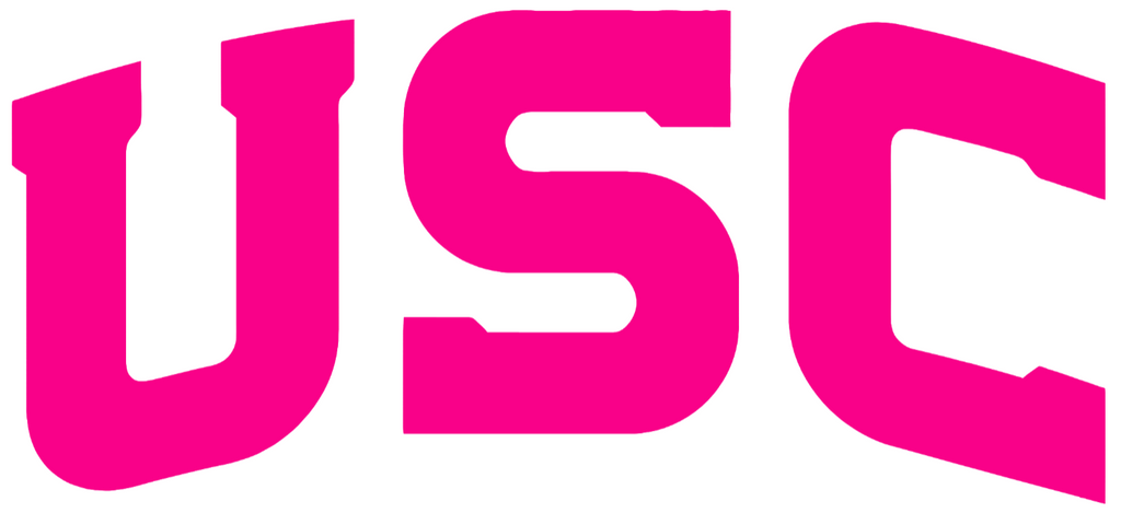 USC Southern California Trojans Hot Pink Team Name Logo Premium DieCut Vinyl Decal PICK SIZE