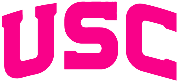 USC Southern California Trojans Hot Pink Team Name Logo Premium DieCut Vinyl Decal PICK SIZE