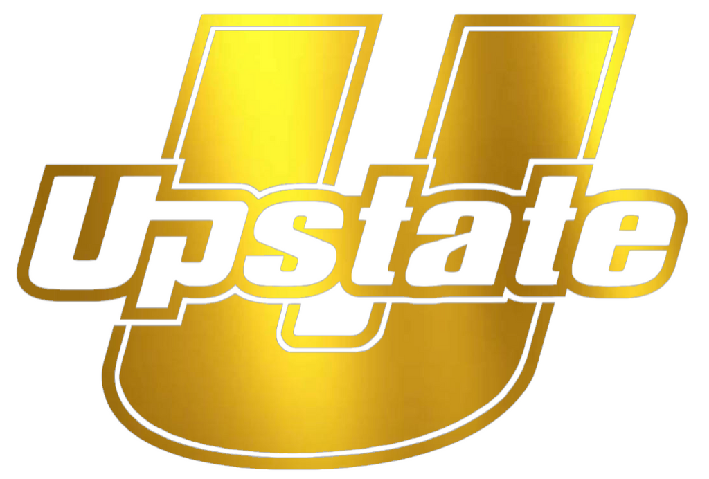 USC Upstate Spartans GOLD CHROME MIRROR Team Logo Premium DieCut Vinyl Decal PICK SIZE