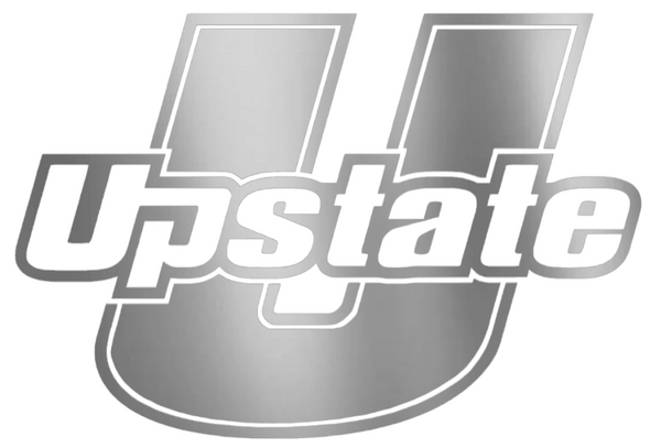 USC Upstate Spartans SILVER CHROME MIRROR Team Logo Premium DieCut Vinyl Decal PICK SIZE
