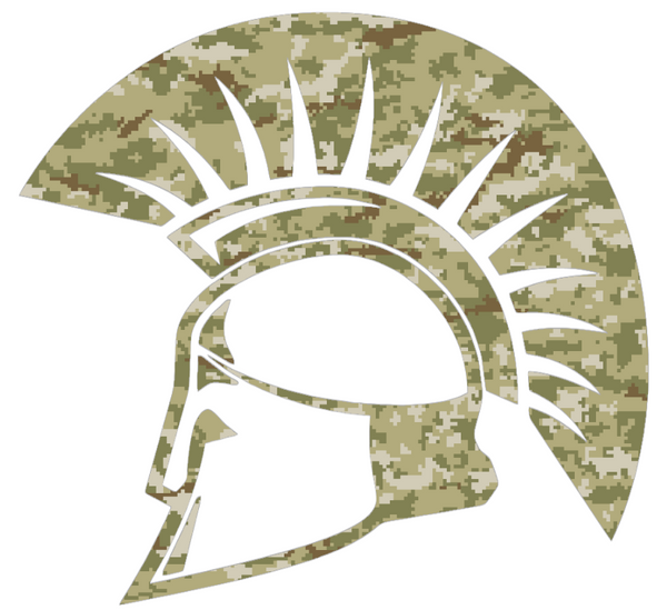 USC Upstate Spartans Mascot Logo Salute to Service Camouflage Camo Vinyl Decal PICK SIZE