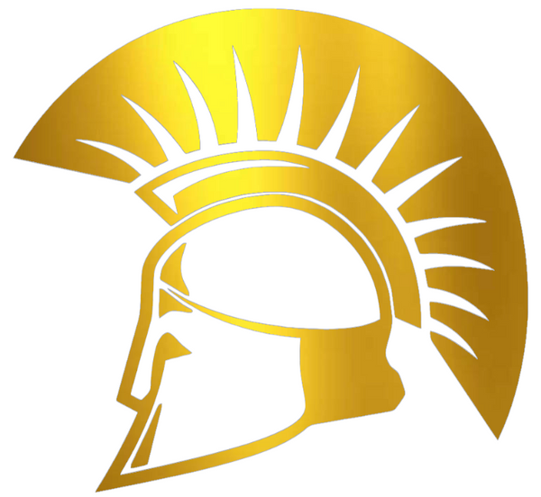 USC Upstate Spartans GOLD CHROME MIRROR Mascot Logo Premium DieCut Vinyl Decal PICK SIZE