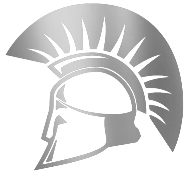 USC Upstate Spartans SILVER CHROME MIRROR Mascot Logo Premium DieCut Vinyl Decal PICK SIZE