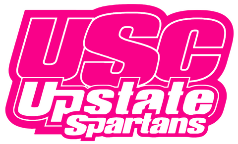 USC Upstate Spartans Hot Pink Team Name Logo Premium DieCut Vinyl Decal PICK SIZE