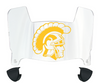 USC Trojans Mini Football Helmet Visor Shield w/ Clips - PICK VISOR & LOGO COLOR